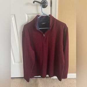 Izod Men's Maroon Zip-Up Sweater